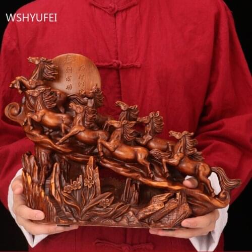 Living Room Feng Shui Resin Ornaments Traditional Lucky Fortune Horse Auspicious Decoration Home Wine Cabinet Decor Crafts