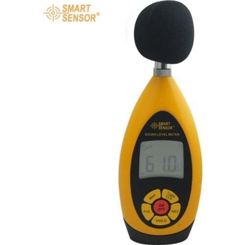 Smart Sensor AR854 Handheld Digital Noise Sound Level Meter Tester Range 30dB-130dB Accuracy +/- 1.5db Store 10000 Readings USB