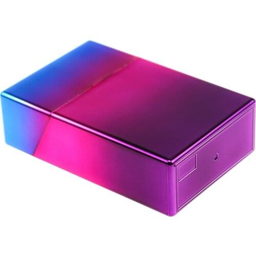 High QualityChrome Color Smoking Accessories Automatic Pess Cover ABS Plastic Cigarette Case Smoking Storage Box For Lady/Women