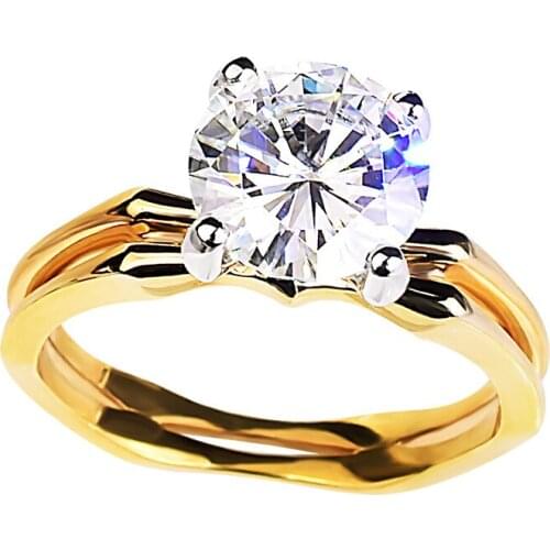 Gold Rings Women Sterling Silver 925 Jewelry Original Design Luxury Engagement Wedding Exquisite Bamboo Unique Style Charm Party