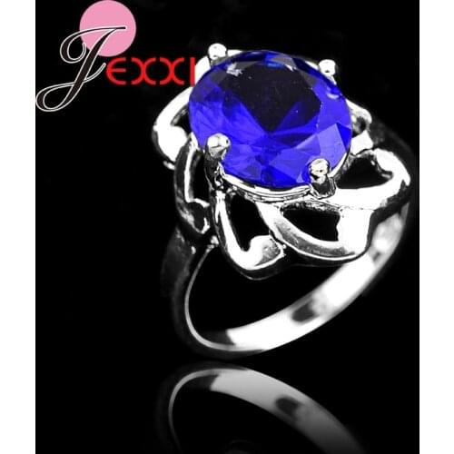 Old Fashion Factory Price 925 Sterling Silver Women Unisex Band Rings Filled Sparkling Colorful Cubic Zirconia Party Anel