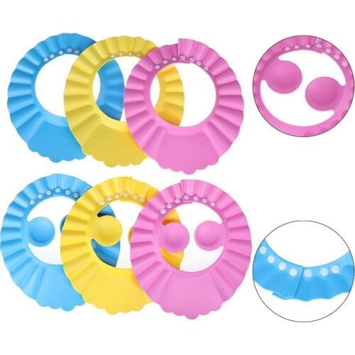1pc Shampoo Cap Durable Baby Bath Visor Hat Adjustable Baby Shower Protect Eye Water-proof Hair Wash Shield For Infant