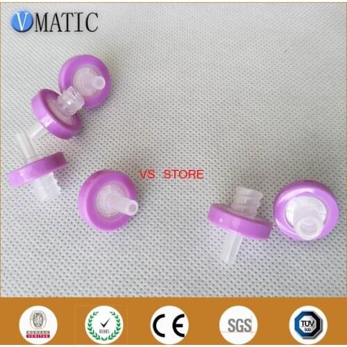 High Quality 100Pcs 13mm 0.45um Purple Syringe Driven Filter Syringe Drireven Filter Organic Solution Filtration Membrane