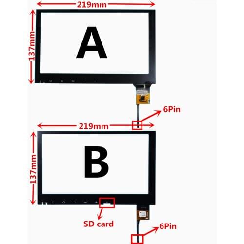 9 inch GT911 ZHG-0288A Capacitive Universal Digitizer for Android Car DVD GPS navigation multimedia Touchscreen panel Glass