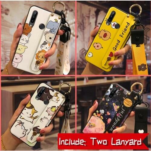 For Woman TPU Phone Case For Doogee N20/Y9 Plus For Girls Durable Wristband Cute Dirt-resistant