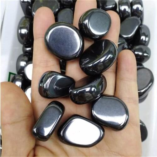 Hot selling black quartz polishing Hematite rough healing for gift