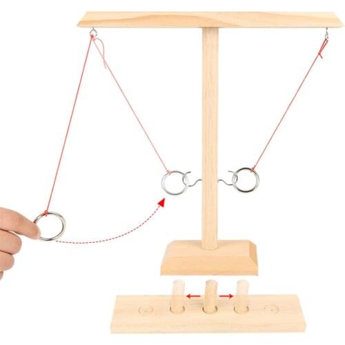 Ring Toss Hook with Shot Ladder Party Bar Drink Interactive Toy Gathering Games Bundle Wooden Loop Cultivate Relationship Toys