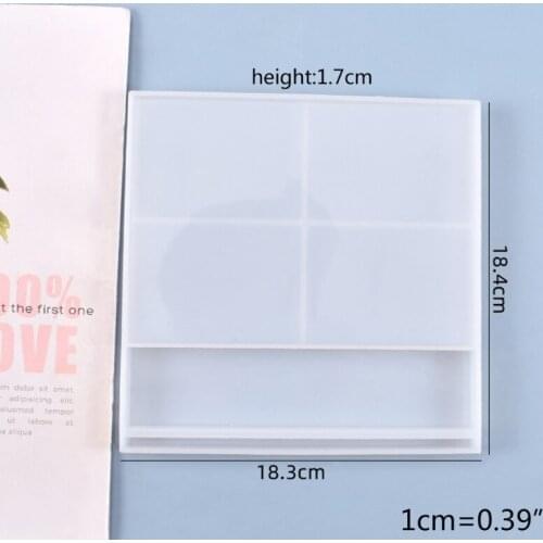 Square Photo Frame Silicone Mould DIY Crafts Decorative Crystal Epoxy Resin Mold XXFB