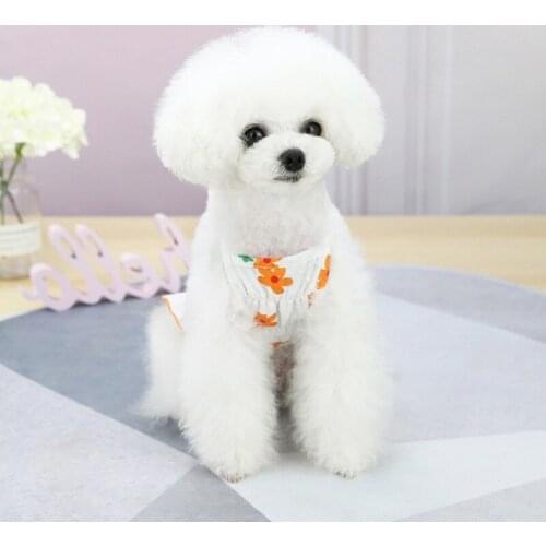 Summer Cute Dog Small Floral Princess Dress Chihuahua Flower Dress Skirt Puppy Cat Princess Clothes Apparel Vestidos Para