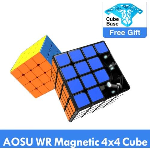 MoYu aosu WR 4x4x4 59mm Cube and WRM 4x4 Magnetic Magic Cube Puzzle Professional WR M Cubing Speed Educational Kid Toys