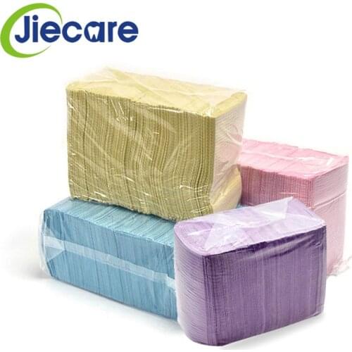 125 PCS/Bag Dental Disposable Scarf Neckerchief Dentist Medical Paper Scarf Tattoo Bib Double Layer Disposable Water-resistant