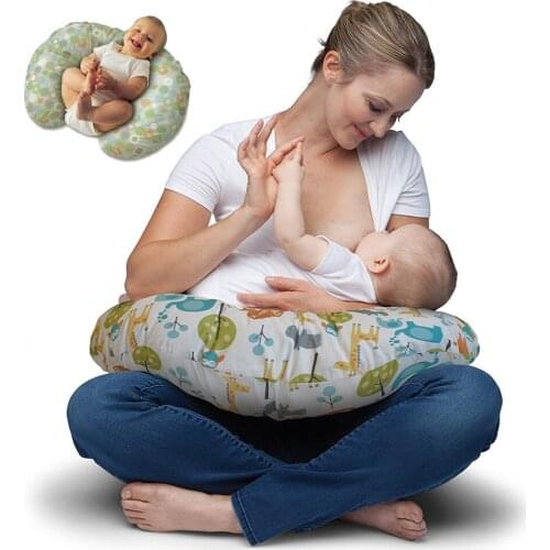 2Pcs/Set Newborn Baby Nursing Pillows Maternity Baby U-Shaped Breastfeeding Pillow Infant Cuddle Cotton Feeding Waist Cushion