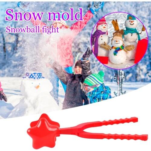 Star Snowball Maker Winter Plastic Snowball Maker Clip Kids Outdoor Mold Children Doll Toys For Kids Girl Boy Birthdday Gift#p4