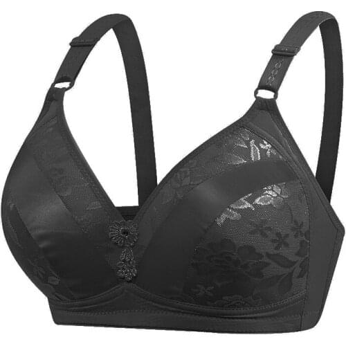 Plus Size Bras for Women Support Push Up Bra Sexy Wireless Brassiere Underwear Fashion Bralette Size 36-46 A B C D Cup