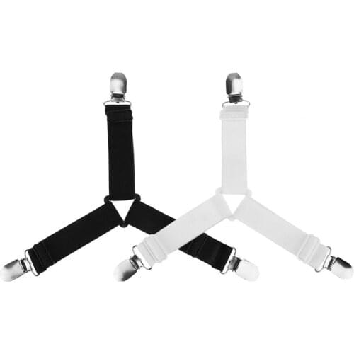 4Pcs/set Adjustable Elastic Sheet Clips for Bed Sheet Mattress Cover Corner Holder Clip Fasteners Straps Home Textiles Organize