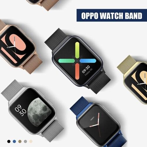 Stainless Steel magnetic Strap for Oppo Watch Band 41mm 46mm Replacement Sport Band Bracelet For Oppo smart Watch Accessaries