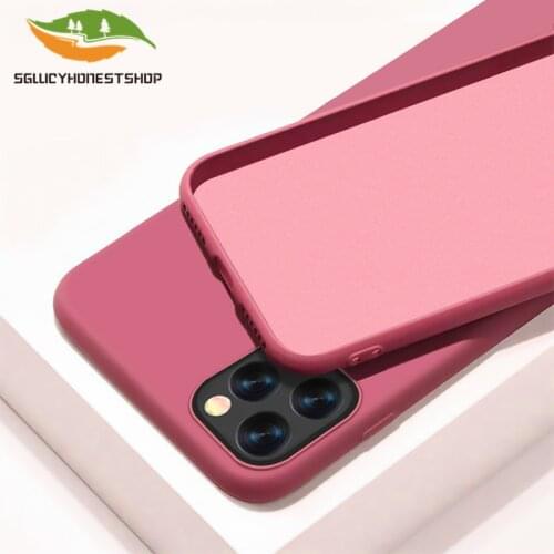 Luxury Liquid Silicone Smooth Case For iPhone 12 Pro Max Mini 11 Pro Max SE 2020 XS XR X 6s 7 8 Plus Cell Phone Soft Back Cover