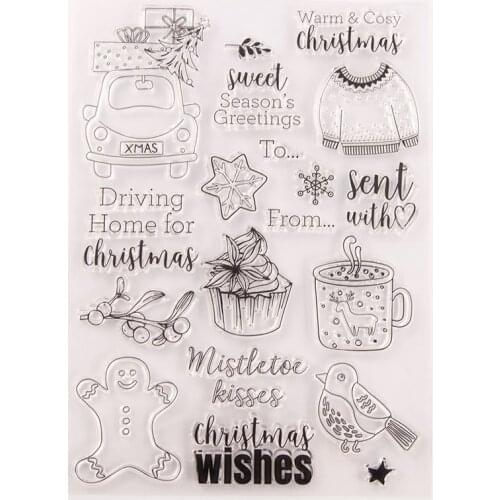 XMAS Christmas Clear Stamp /Seal for DIY Scrapbooking/photo Album Decorative Clear Stamp Sheets
