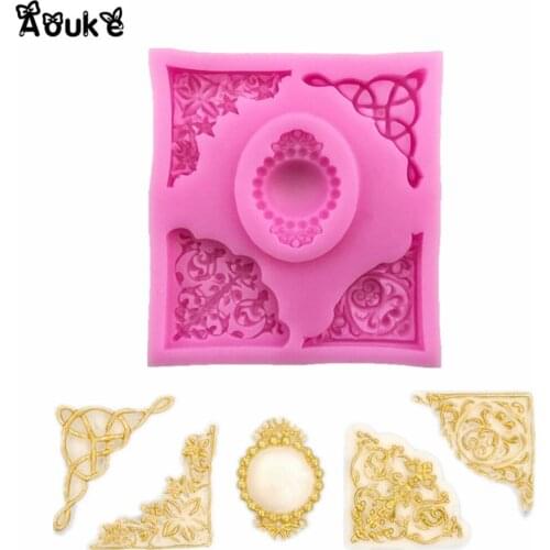 3D European Style Shape Chocolate Silicone Mold Cookie Fondant Cake Molds Embossed Pudding Mould Candy Kitchen Baking Tools B017