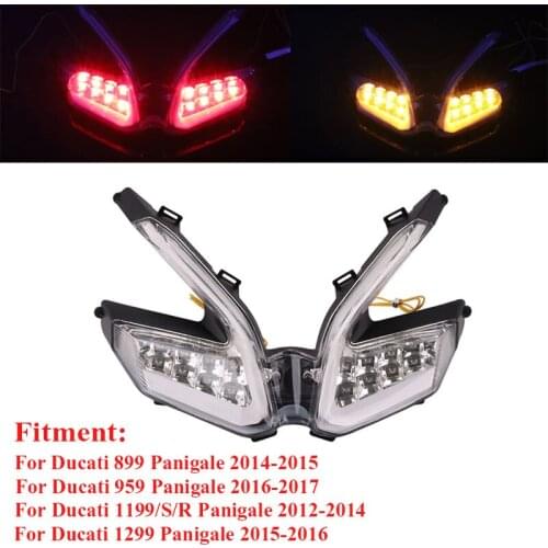 LED Rear Moto Stop Brake Light Tail Light Turn Signal Indicators for Ducati 1199 899 959 Panigale