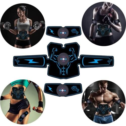 USB charge Abdominal Muscle Stimulator Trainer EMS Abs Fitness Equipment Training Gear Muscles Electrostimulator Toner Exercise