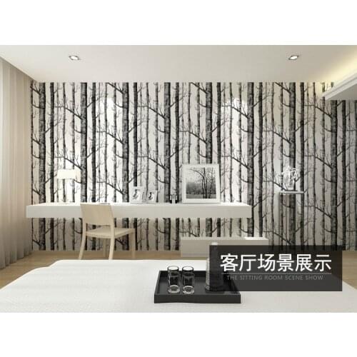 1 lot=10M roll black and white wallpaeper Tree Branches Wallpaper 3D Modern vinyl Wall Paper for Living Room TV Background Wall