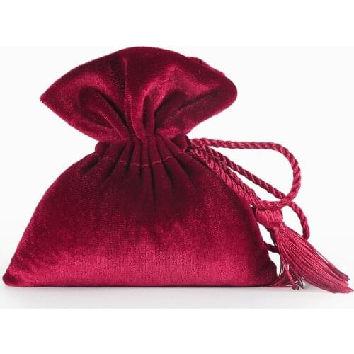 Kawaii 10pcs/lot Tie Velvet Gift Pouches Drawstring Bags Jewelry Wedding Party Birthday Box Jewelry Storage Packaging Bags