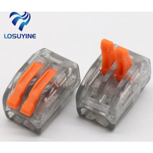 Hot Sale Wa go 10pcs Transparent Universal Fast Wiring 2 Pin Mini Wire Connector Terminal Block Rgb Conector Accessories China