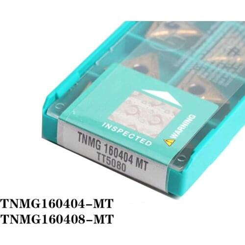 10PCS TNMG160408 TNMG160404 MT TT5080 Carbide Insert Lathe Turning Tool CNC Cutter Tools TNMG Blade for Stainless Steel