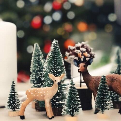 11.11new Christmas Tree Decorative Stakes Wind Spinners Garden Ornament Miniature Plant Pots Fairy DIY Dollhouse Landscape Bons
