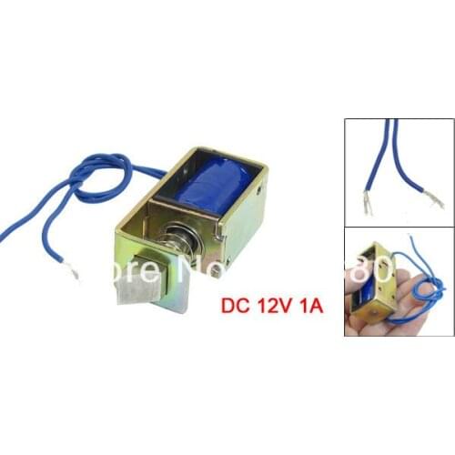 DC 12V 1A 10mm Stroke 15N Holding Force Open Frame Push Type Solenoid Electromagnet JF-S0837DL