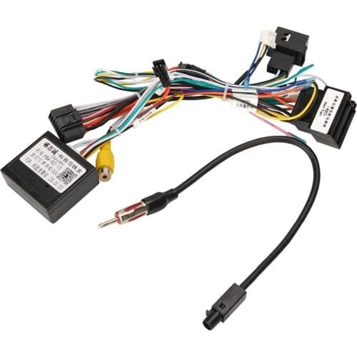 16 pin stereo wiring harness for citroen, android system, 10 ~ 18, low trim level, with CANbus, for car