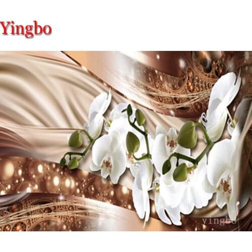 Abstract golden crystal magnolia flower diy diamond painting icon home decoration diamond embroidery diamond Mosaic rhinestone