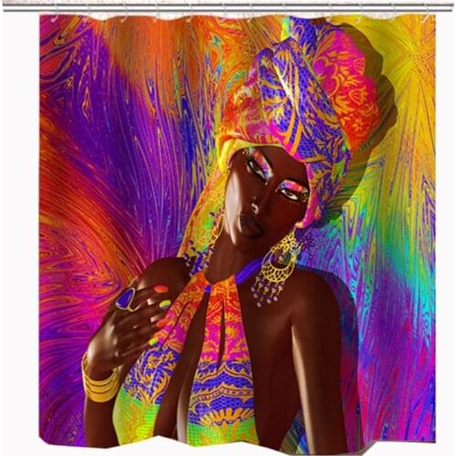 African American Bathroom Curtain Shower Drop Shipping Toilet Shower Curtain Waterproof
