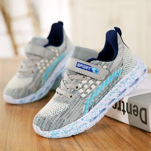 Brand Kids Sneakers Ultra Light Cushion Running Shoes Boys Breathable Mesh Anti-slip Sport Shoes Jogging Flats Child Basket Shoe