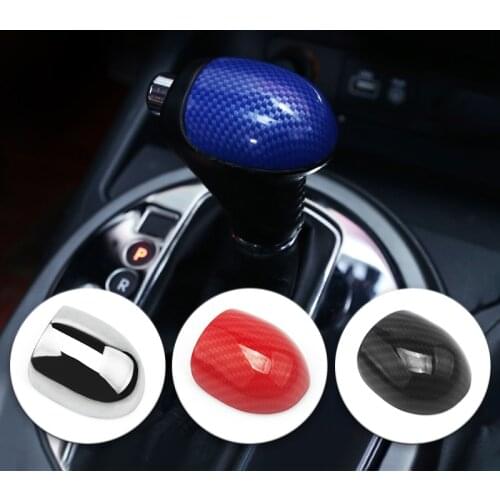 Carbon fiber Car Gear Shift Knob Gear Head Cover Case For Kia Sportage 3 Cerato K3 Forte Sorento 2011 2012 2013 2014 2015 2016