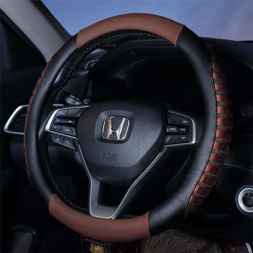 Steering wheel cover four seasons car handle cover car steering wheel protective cover leather car interior supplies