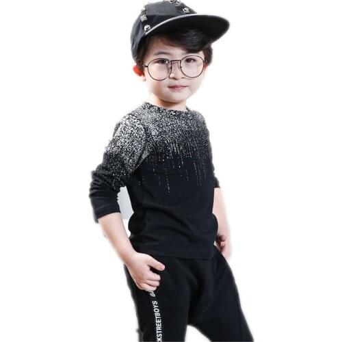 Kids Boys Hoodies Sweatshirt Kid Boy Child 2018 Toddler Pullover Christmas Star Sweatshirts Black Casual Costume Clothing Thick