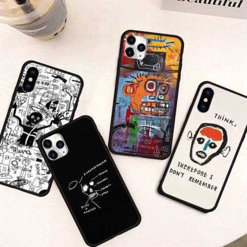Jean Michel Basquiat Phone Case for iPhone 11 12 pro MINI XS MAX 8 7 6 6S Plus X 5S SE 2020 XR