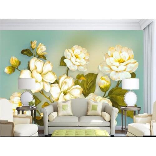 Custom mural photo 3d room wallpaper Hand-painted painted floral European background wall 3d wall murals wallpaper for walls 3 d