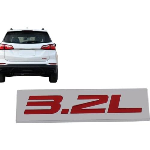Chrome Red 3.2L 3.2 L for Engine Fender Trunk Lid Emblem Decal Badge Sticker