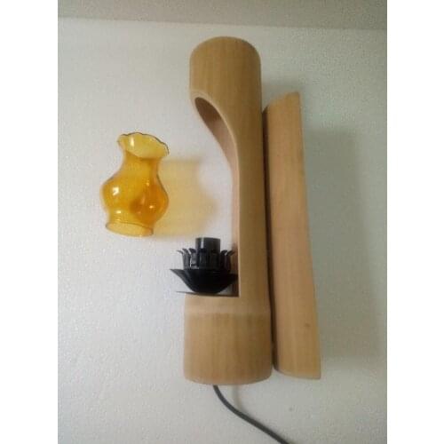 Chinese Antique Bamboo Art Individual Creativity Pastoral Net Garmeric Bar Cafe Staircase Wall Lamp