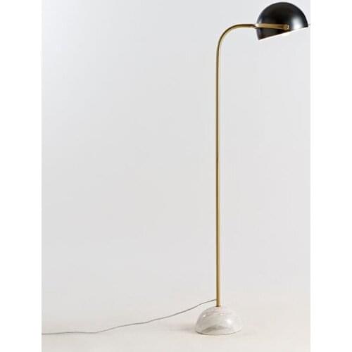 Postmodern minimalist creative imitation copper marble base designer model room decoration living room bedroom floor lamp