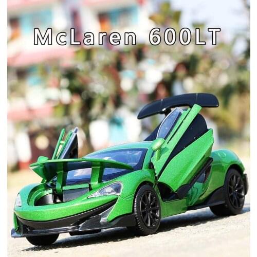 1:32 Mclaren 600Lt Alloy Car Model Sports Car Model Sound And Light Pull Back Boy Toy Supercar Simulation Car Collection Gifts