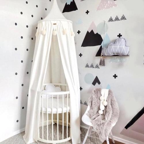 Baby Kids Bed Mosquito Net Four-way Stretch Hanging Bedcover Curtain Mosquito Tent Child Reading Playing Handmade Bedroom Canopy