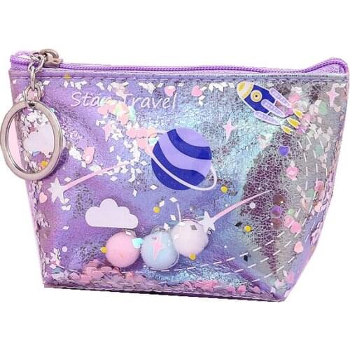 Simple cosmetic bag quicksand star travel coin storage bag durable waterproof hand to take bags key bag small