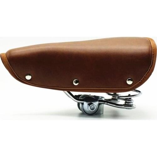 Q841 Retro Bicycle Seat Retro Commuter Car Pu Bikes Saddle Super Soft Bicycle Saddle 250*200mm Bicycle Parts MTB Road Bike