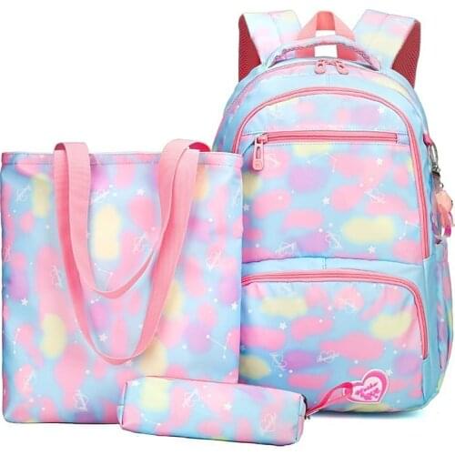 Luxury School Bag Girls Backpack Set Fashion Backpack Purse With Pencil Case Designer Hand Bags 2020 Wholesale New Bookbag 3PCS