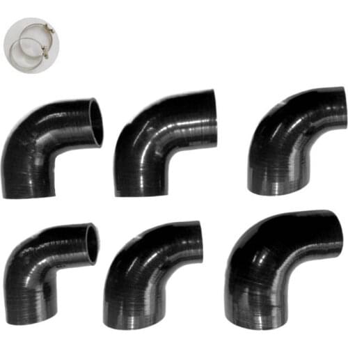 MOFE Black 51mm to 57mm/60mm/63mm/70mm/76mm Silicone 90 Degree Elbow Reduce Hose/2" inch to 2.24" inch/2.36"/2.76"/3"inch Hose