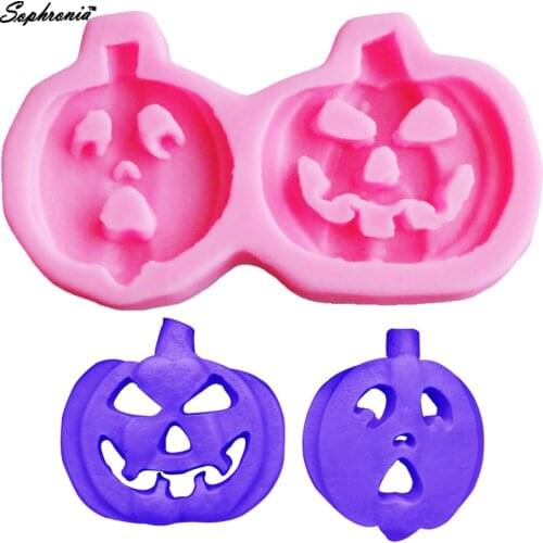 Sophronia Halloween Silicone Mold 3D Pumpkin Craft Art Mini Molds Resin Clay Mould DIY Sugar Paste Chocolate Candy Moulds m575